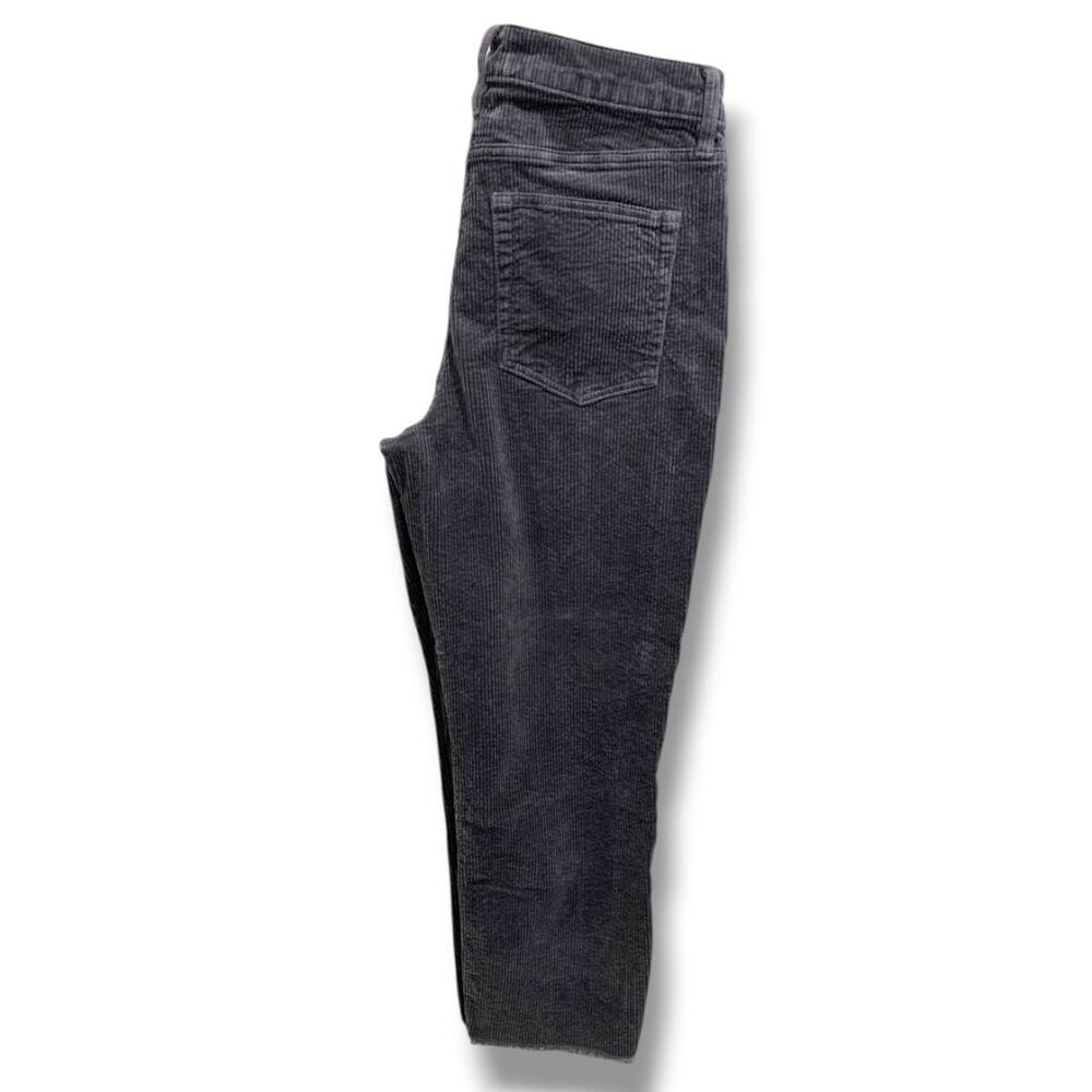 Size 8 (29) Loft Navy Blue Womens Corduroy Pants Raw Edge Straight Leg